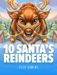 10 santas reindeers slot logo